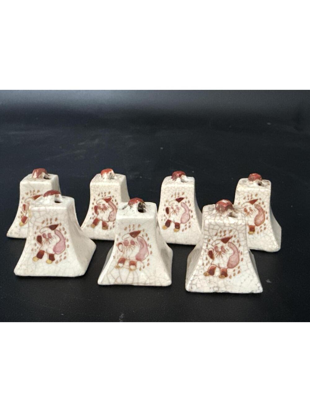 7 Christmas Bell mini-ornaments 1”